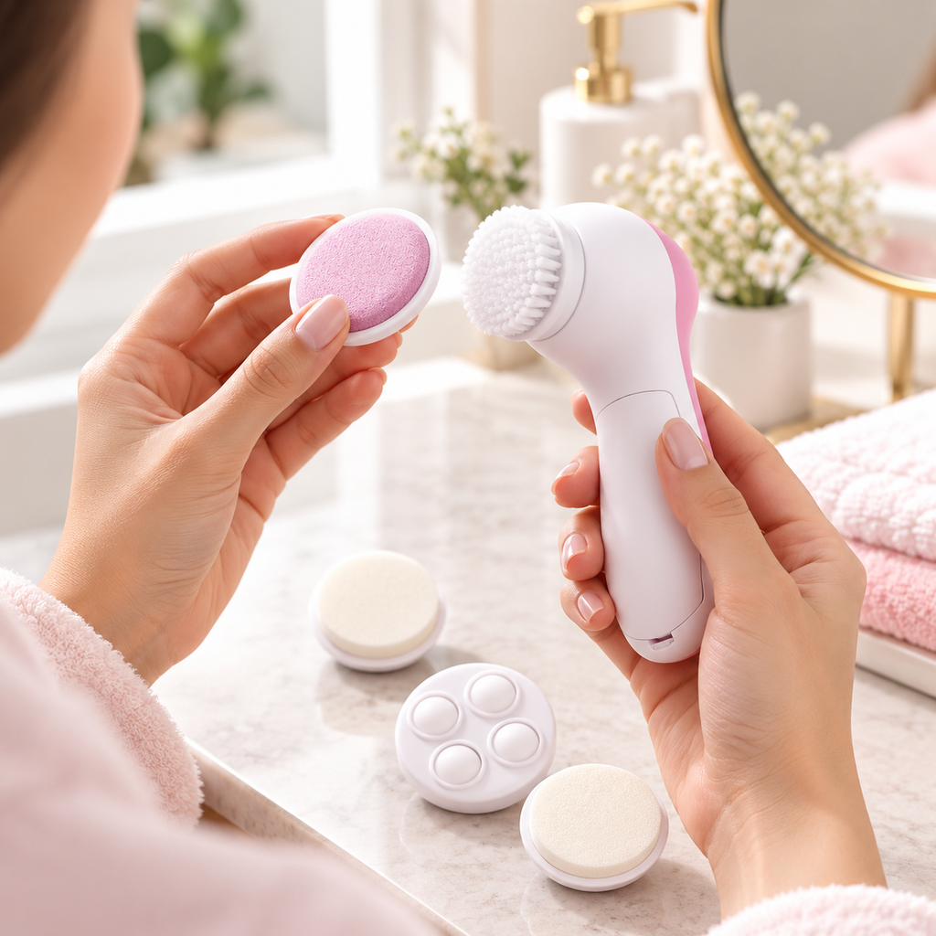 5-in-1 Electric Facial Cleansing Brush Set