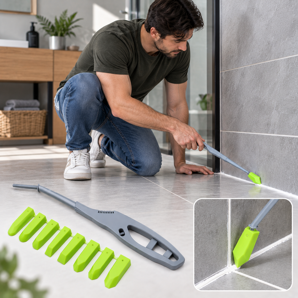 Silicone Caulking Tools Glass Glue Scraper Multi-angle Grout Kit for Tile, Window, Sink, and Floor Gap