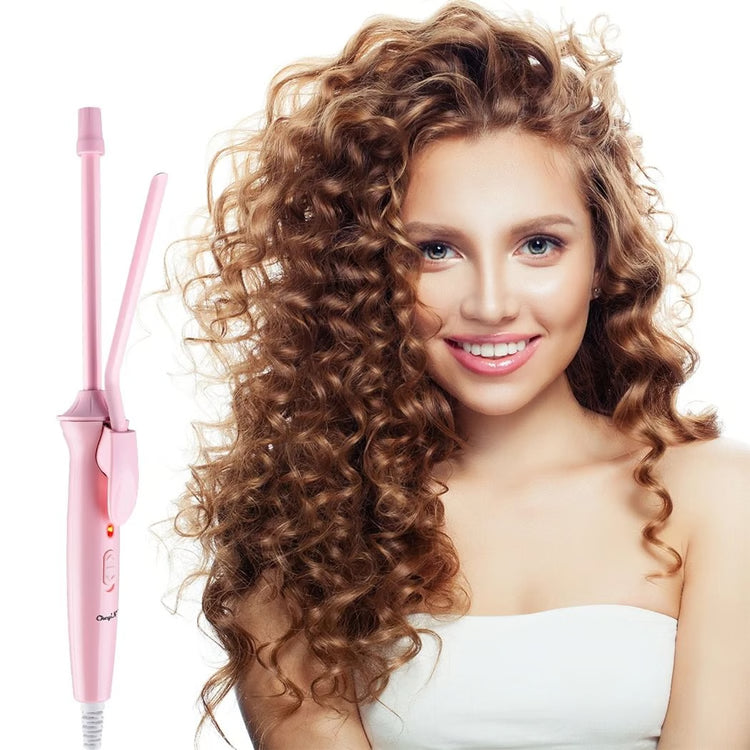 Mini 9mm Ceramic Hair Curling Iron for Tight Curls and Travel Styling