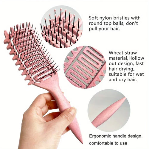 3 in 1 Curl Defining Detangling Brush for Easy Styling