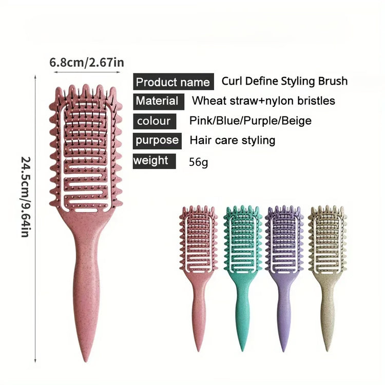 3 in 1 Curl Defining Detangling Brush for Easy Styling