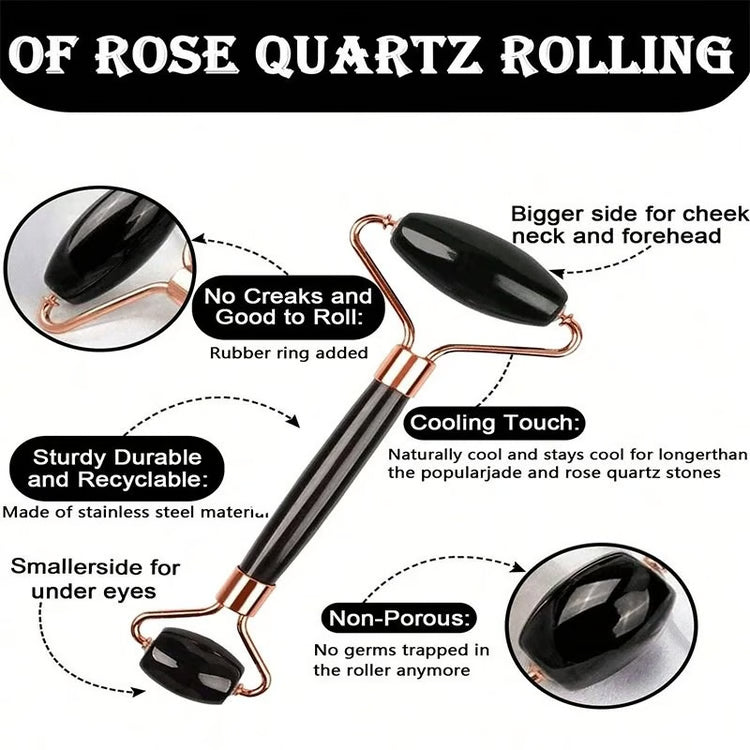 3-Piece Ice Facial Roller and Gua Sha Tool Set