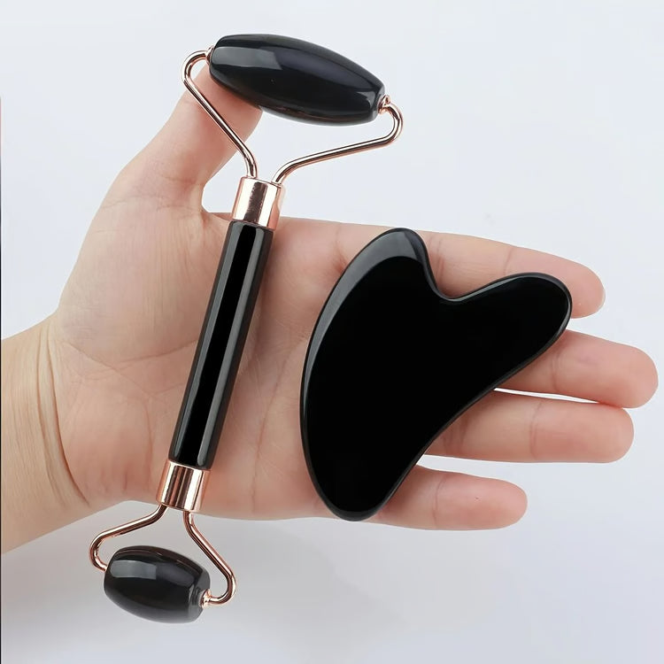 3-Piece Ice Facial Roller and Gua Sha Tool Set