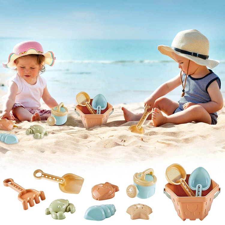 Baby Beach Toys Play Set for Kids Shovels Buckets and Water Play Tools for Outdoor Fun