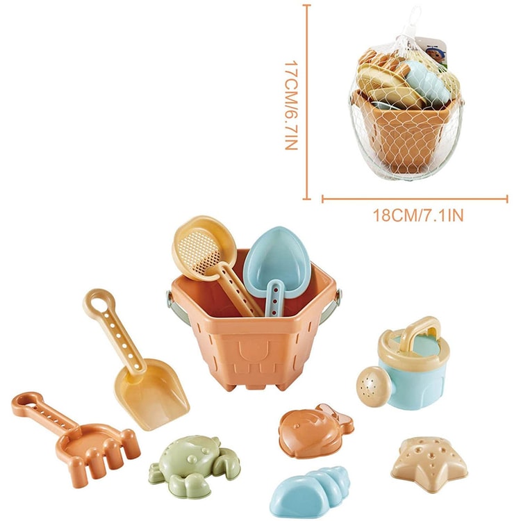 Baby Beach Toys Play Set for Kids Shovels Buckets and Water Play Tools for Outdoor Fun