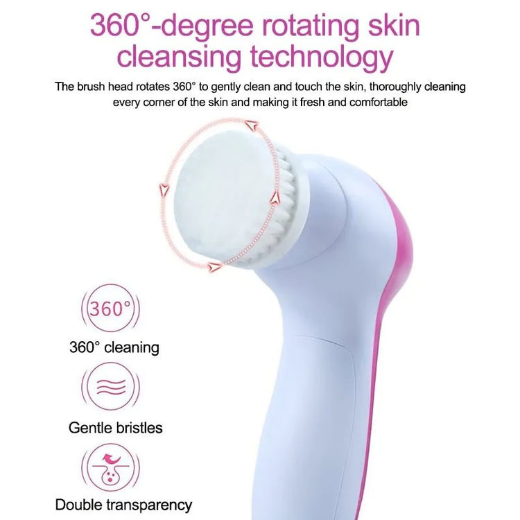 5-in-1 Electric Facial Cleansing Brush Set