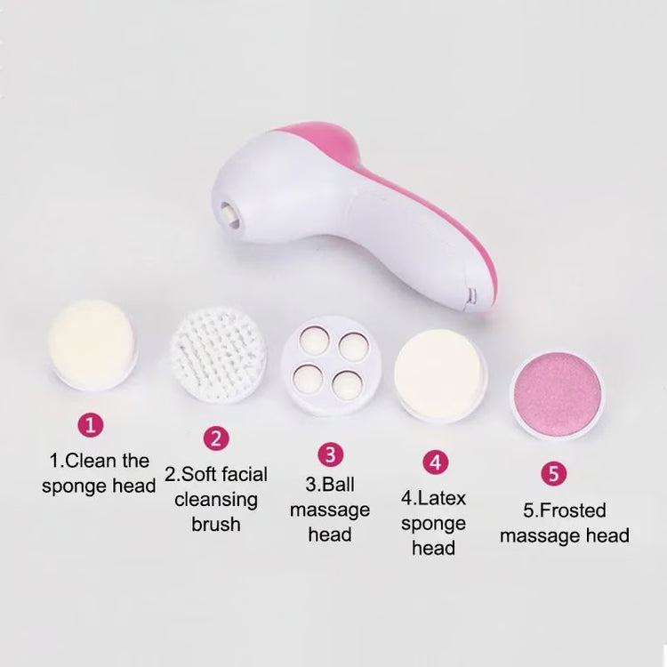 5-in-1 Electric Facial Cleansing Brush Set