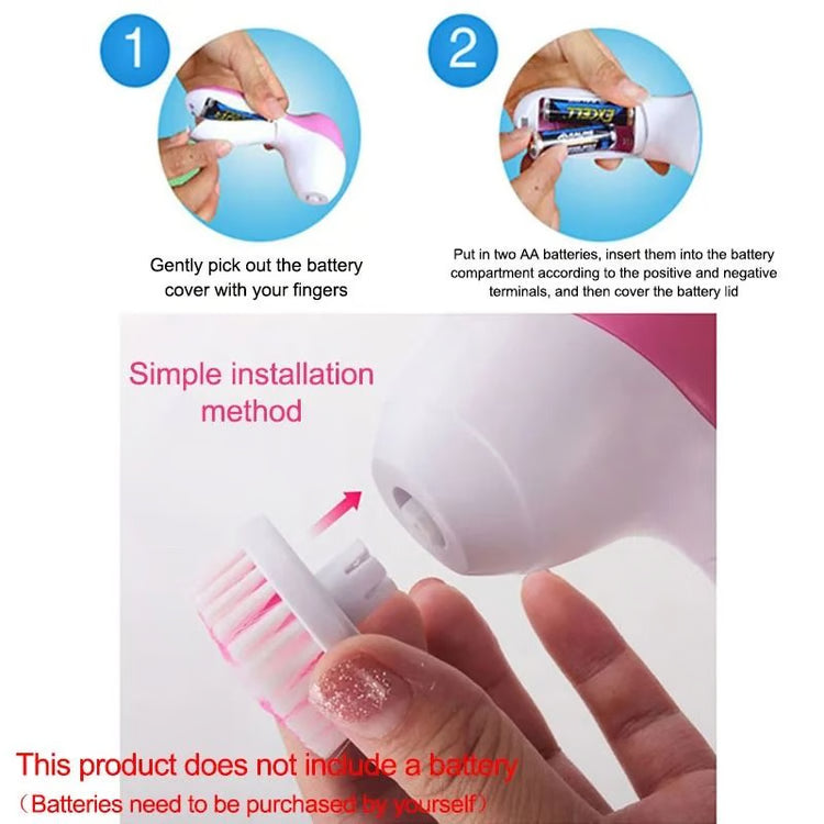 5-in-1 Electric Facial Cleansing Brush Set