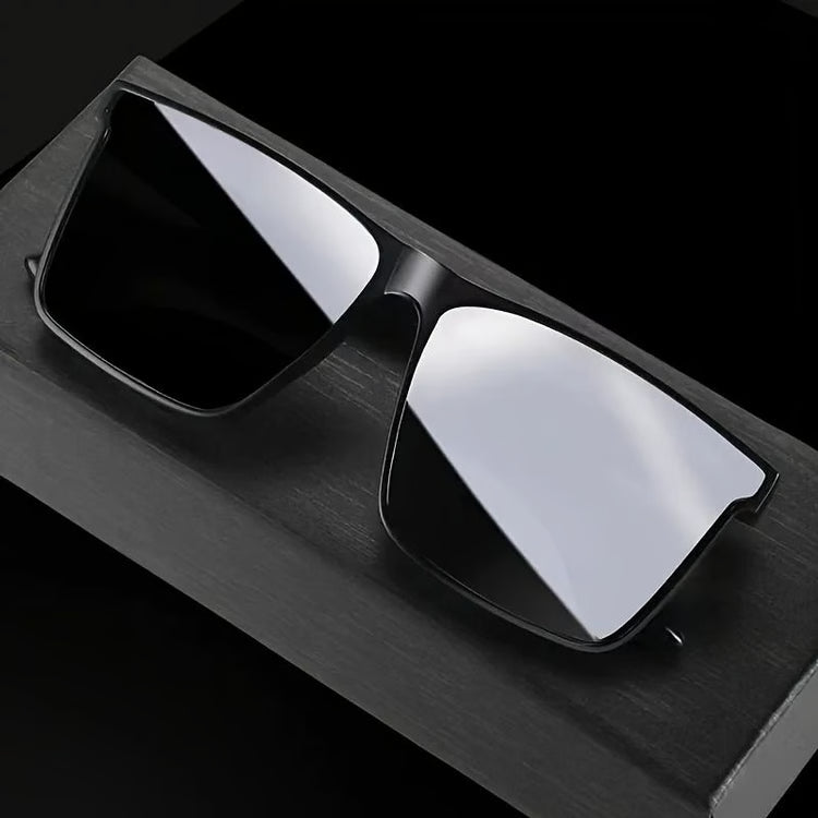 Men's Simple Black Square Sunglasses