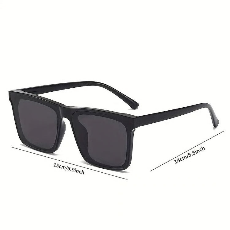 Men's Simple Black Square Sunglasses