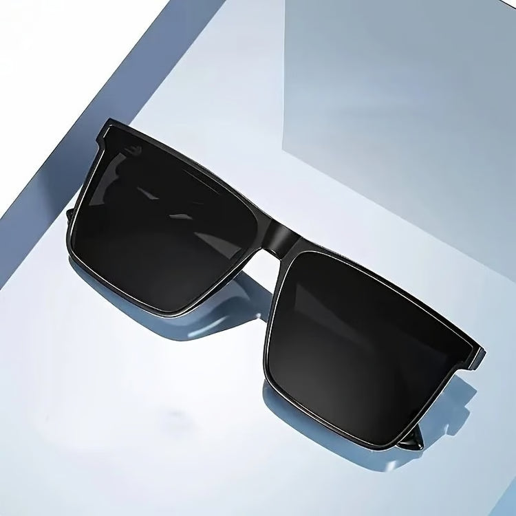 Men's Simple Black Square Sunglasses