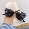 Retro Cat-Eye Sunglasses for Women – Small Metal Frame