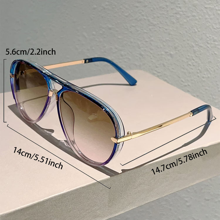 Vintage Pilot Sunglasses for Men & Women – Gradient Lens Retro Eyewear