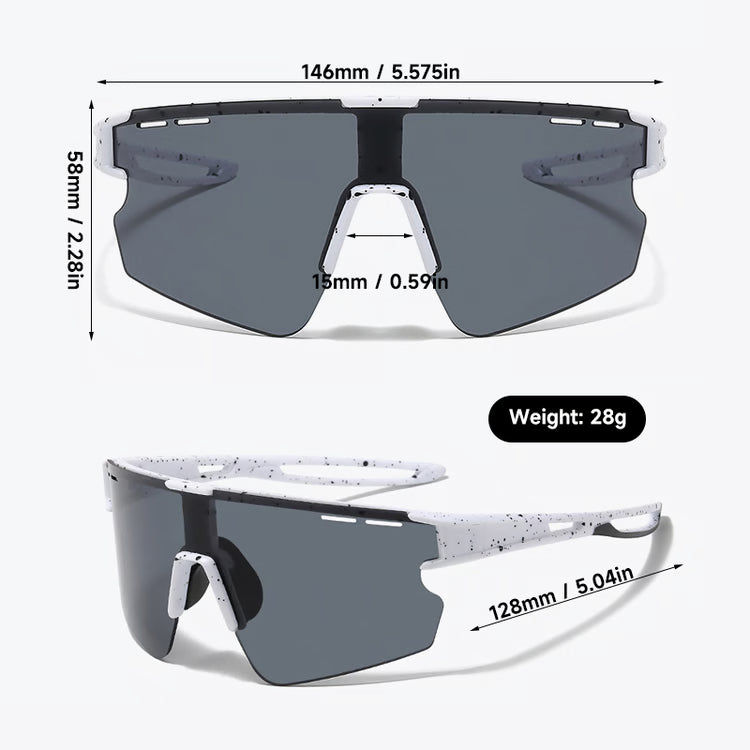 Cycling Sunglasses with Mirrored Lens – Lightweight Sports Eyewear