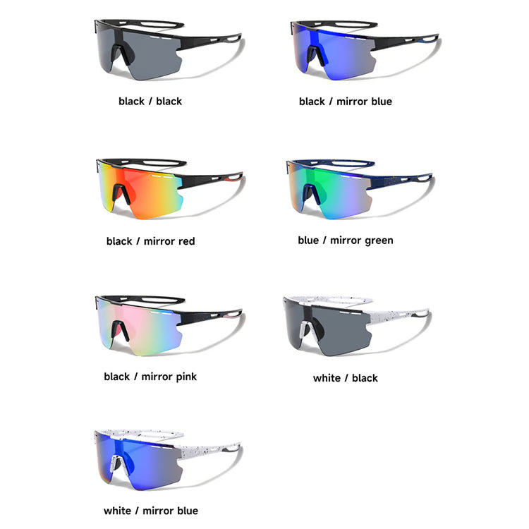 Cycling Sunglasses with Mirrored Lens – Lightweight Sports Eyewear