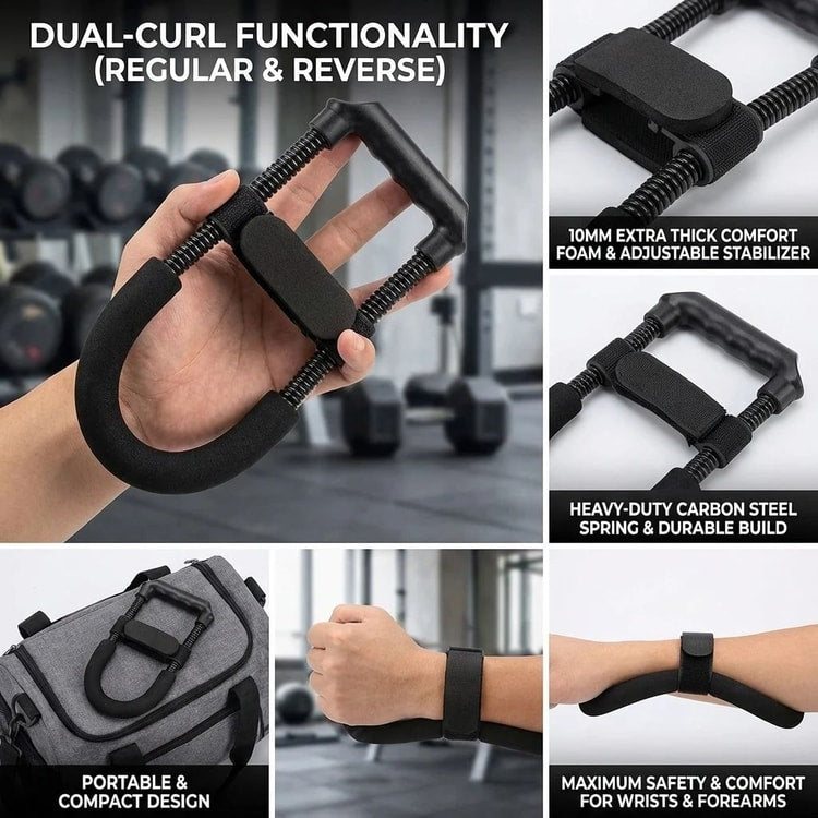 Adjustable Hand Gripper Forearm and Wrist Strengthener for Home and Gym