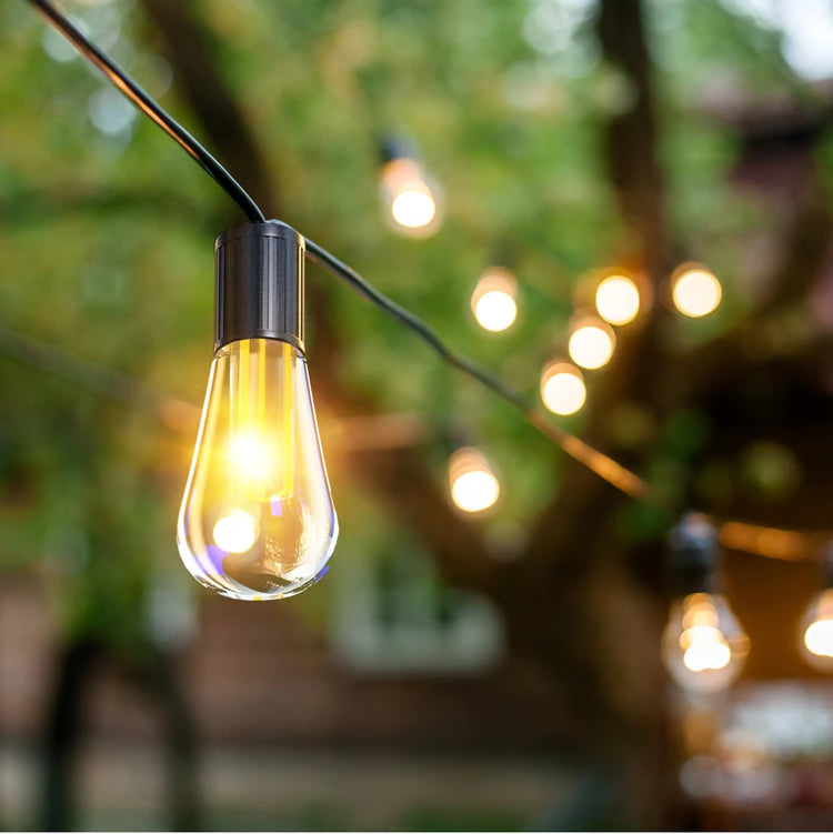 Italian Cafe Solar Powered Vintage Bulbs